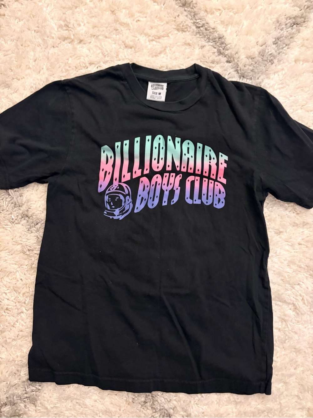 Billionaire Boys Club Black Tee with Mint Green Graphic